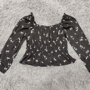 Dynamite Puff Sleeve, Smock Waist Blouse